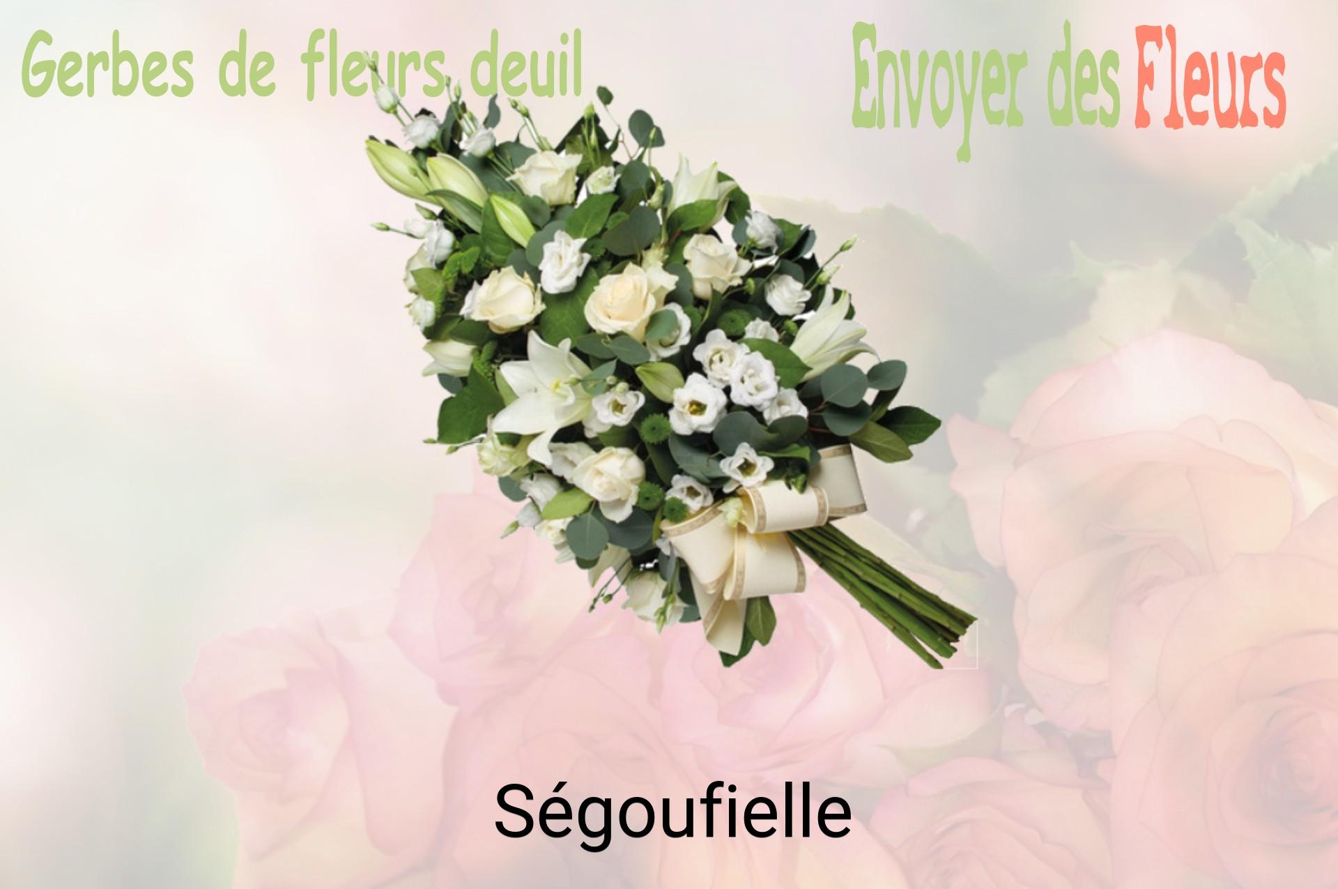 Gerbe de fleurs de deuil livrée à Ségoufielle